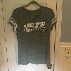 Women’s New York Jets Green Distressed Tee